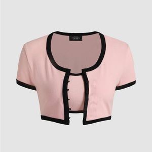 Pink cropped too set